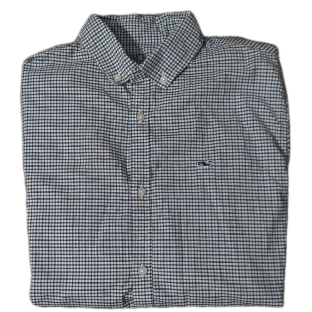 Vineyard Vines‎ Shirt Boys XL (18) Plaid Button-Down On-The-Go Performance